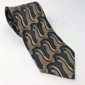 Ashberry Charcoal Black Brown Beige Silk Neck Tie